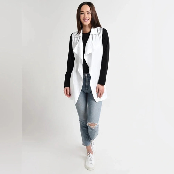 BB Dakota  Wrap Star Drape Front Vest Green - Picture 4 of 12